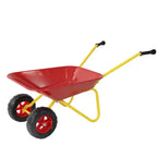 Brouette en métal pour enfants 15 kg Chariot de jardin pour enfants, Chariot utilitaire de jardin en acier robuste pour les feuilles, la terre, le sable, le jardinage extérieur