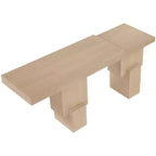 Console noire de 173 cm avec finition peinte, plateau en placage de bois d'acacia et cadre en bois massif