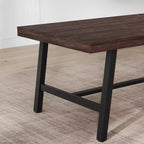 Table de salle à manger de 180 cm pour 6-8 personnes, grande table rectangulaire industrielle avec plateau en bois et pieds en métal pour cuisine et salle à manger, grise