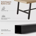 Table de salle à manger de 180 cm pour 6-8 personnes, grande table rectangulaire industrielle avec plateau en bois et pieds en métal pour cuisine et salle à manger, grise