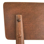 Tabourets de bar mi-siècle moderne hauteur comptoir Noyer : Lin Mocha, pieds en hévéa