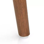 Tabourets de bar mi-siècle moderne hauteur comptoir Noyer : Lin Mocha, pieds en hévéa