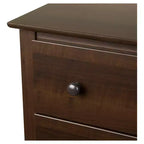 Table de chevet à 3 tiroirs Espresso, Table de chevet en bois composite avec glissières métalliques