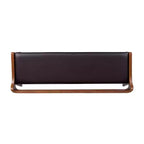 Banc de salle à manger 60 pouces Châtaigne, Structure en bois d'acacia avec siège en similicuir, Deux places