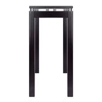Console Table Dark Espresso avec Accents Métalliques et Plateau en Placage de Bois