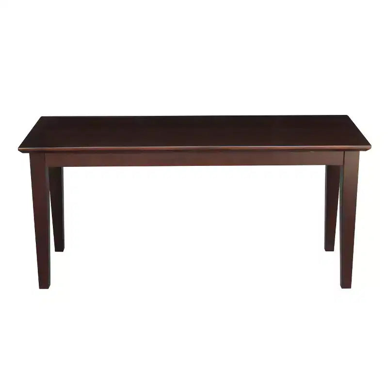 Banc classique en bois dur, 2 places, capacité de 204 kg, utilisation intérieure polyvalente