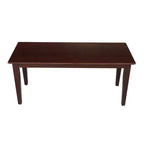 Banc classique en bois dur, 2 places, capacité de 204 kg, utilisation intérieure polyvalente