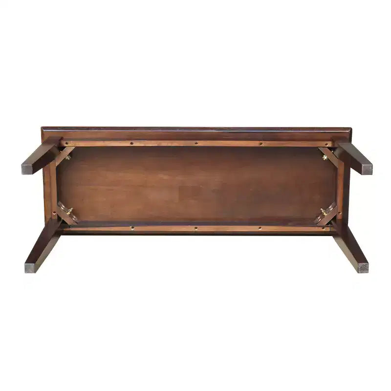 Banc classique en bois dur, 2 places, capacité de 204 kg, utilisation intérieure polyvalente