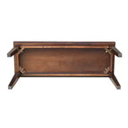 Banc classique en bois dur, 2 places, capacité de 204 kg, utilisation intérieure polyvalente