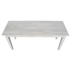 Banc classique en bois dur, 2 places, capacité de 204 kg, utilisation intérieure polyvalente