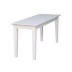 Banc classique en bois dur, 2 places, capacité de 204 kg, utilisation intérieure polyvalente