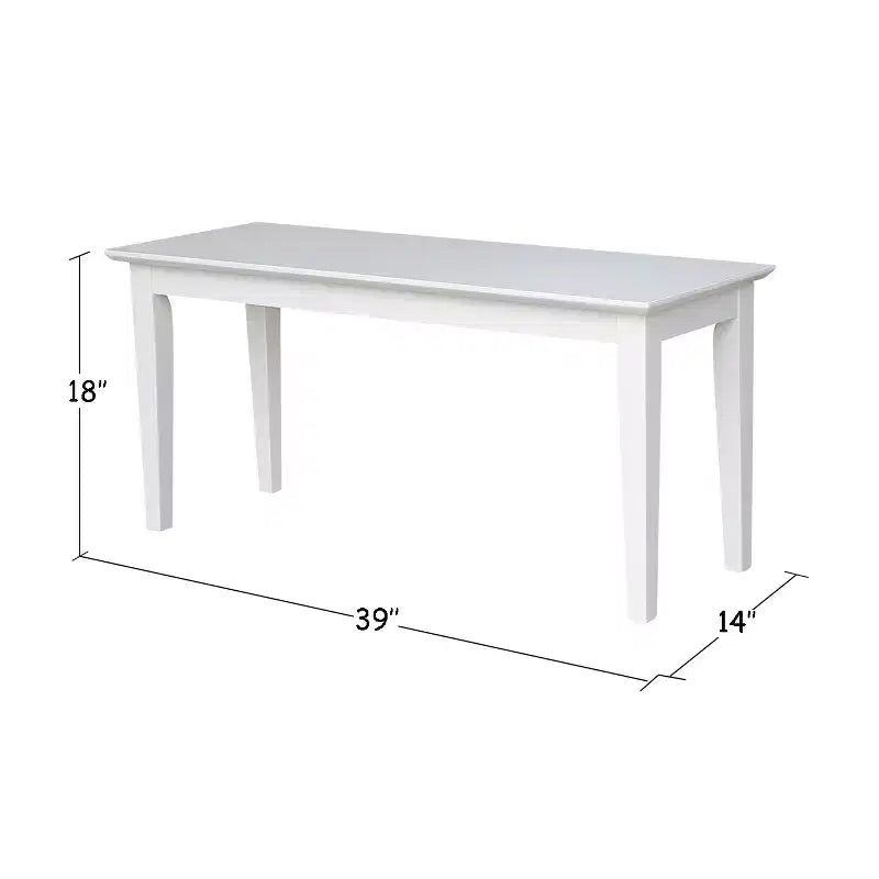 Banc classique en bois dur, 2 places, capacité de 204 kg, utilisation intérieure polyvalente