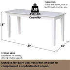 Banc classique en bois dur, 2 places, capacité de 204 kg, utilisation intérieure polyvalente