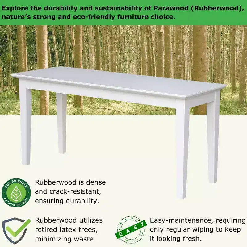 Banc classique en bois dur, 2 places, capacité de 204 kg, utilisation intérieure polyvalente