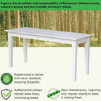 Banc classique en bois dur, 2 places, capacité de 204 kg, utilisation intérieure polyvalente