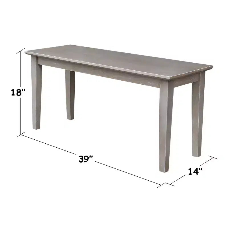 Banc classique en bois dur, 2 places, capacité de 204 kg, utilisation intérieure polyvalente