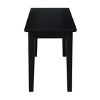 Banc classique en bois dur, 2 places, capacité de 204 kg, utilisation intérieure polyvalente
