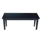 Banc classique en bois dur, 2 places, capacité de 204 kg, utilisation intérieure polyvalente