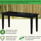 Banc classique en bois dur, 2 places, capacité de 204 kg, utilisation intérieure polyvalente
