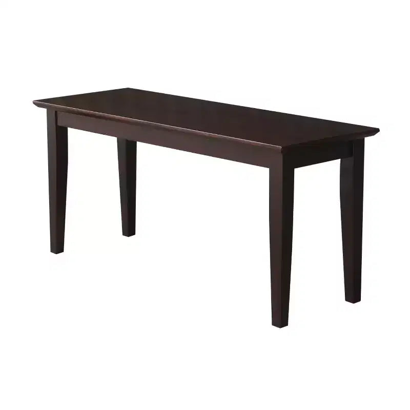 Banc classique en bois dur, 2 places, capacité de 204 kg, utilisation intérieure polyvalente
