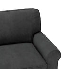 Causeuse de 61 po avec accoudoirs arrondis, coussins moelleux et cadre en bois franc
