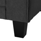 Causeuse de 61 po avec accoudoirs arrondis, coussins moelleux et cadre en bois franc