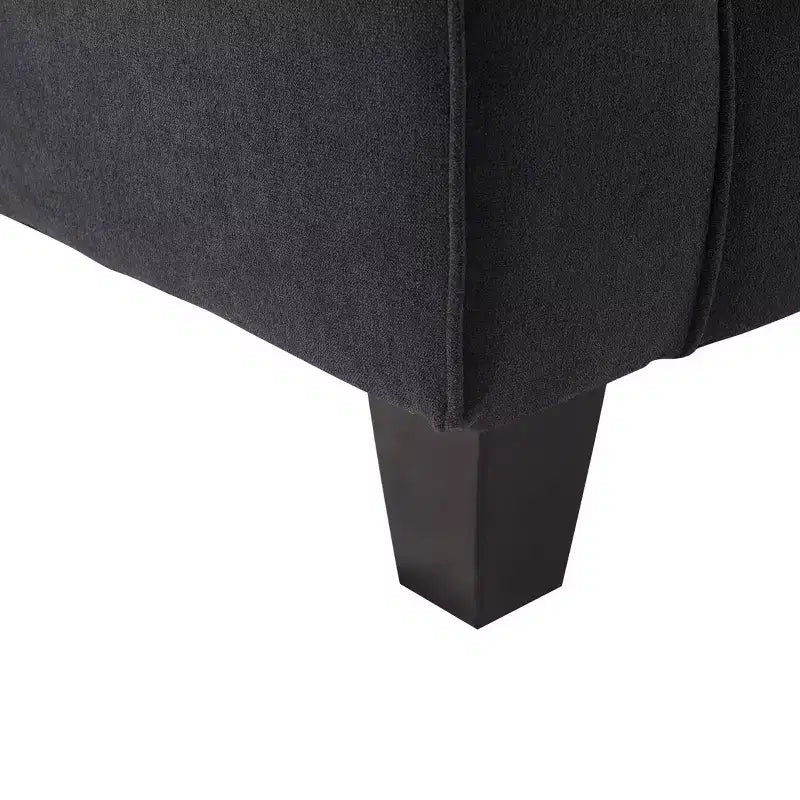 Causeuse de 61 po avec accoudoirs arrondis, coussins moelleux et cadre en bois franc