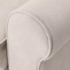 Causeuse de 61 po avec accoudoirs arrondis, coussins moelleux et cadre en bois franc