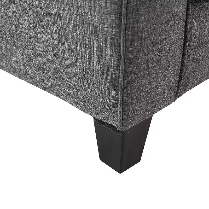 Causeuse de 61 po avec accoudoirs arrondis, coussins moelleux et cadre en bois franc