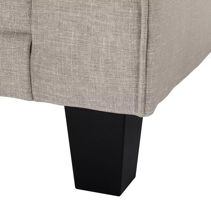 Causeuse de 61 po avec accoudoirs arrondis, coussins moelleux et cadre en bois franc