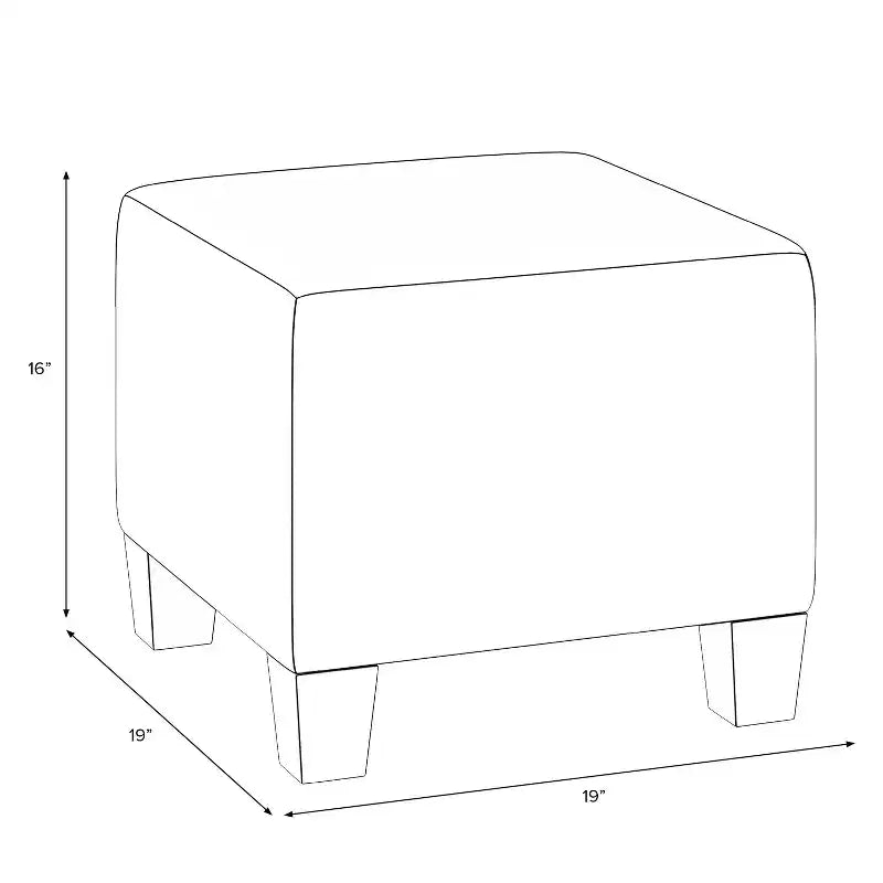 Bouton capitonné ottoman à clous carrés