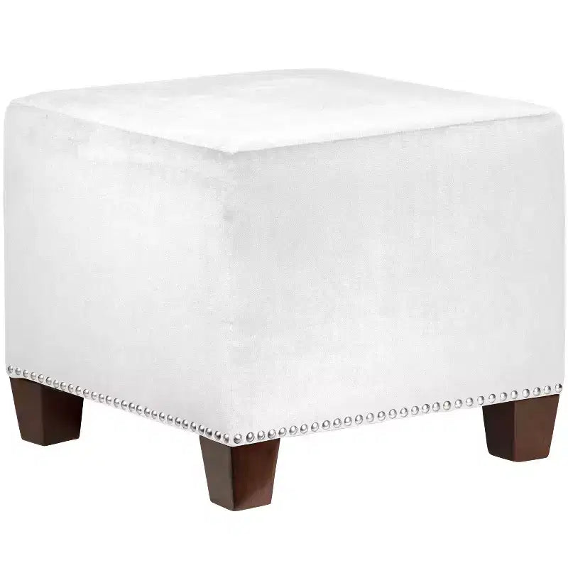 Bouton capitonné ottoman à clous carrés