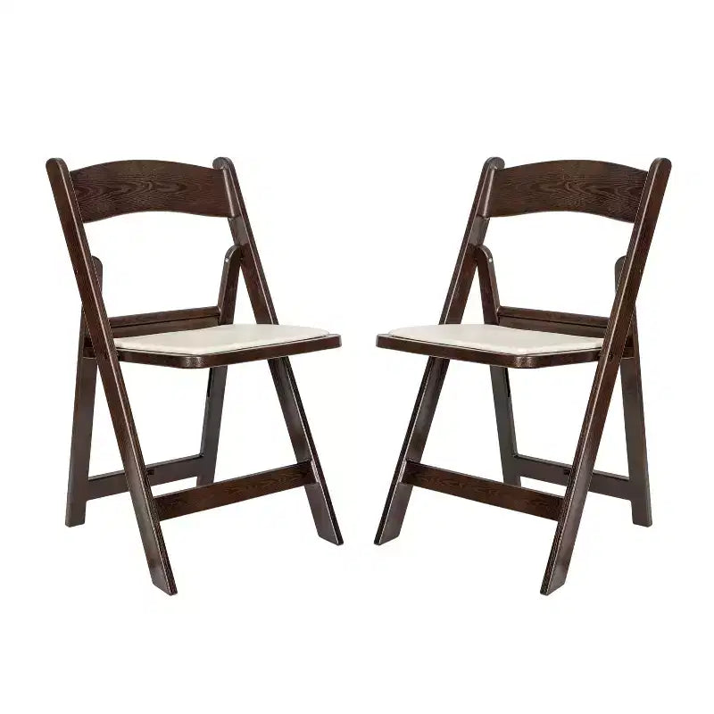 Lot de 2 chaises pliantes en résine, capacité de charge de 360 kg, chaises événementielles intérieures/extérieures