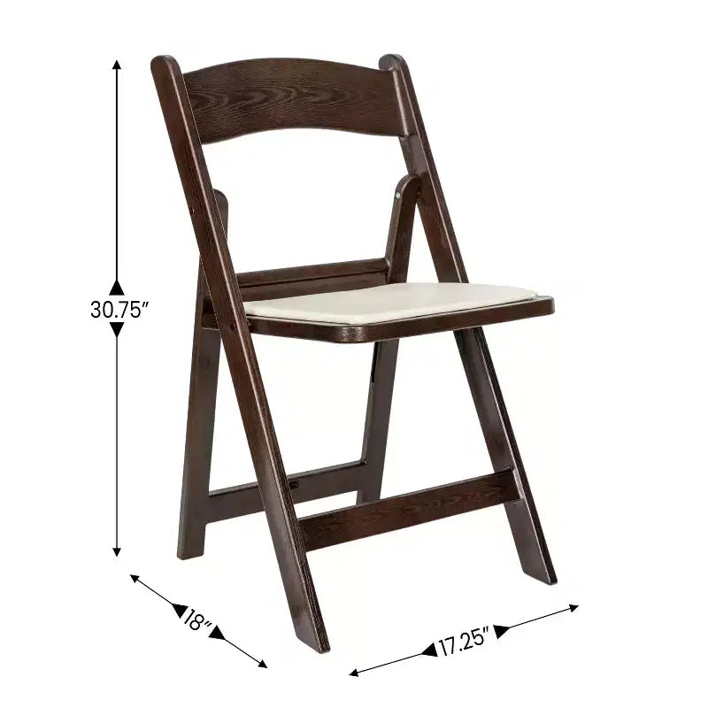 Lot de 2 chaises pliantes en résine, capacité de charge de 360 kg, chaises événementielles intérieures/extérieures