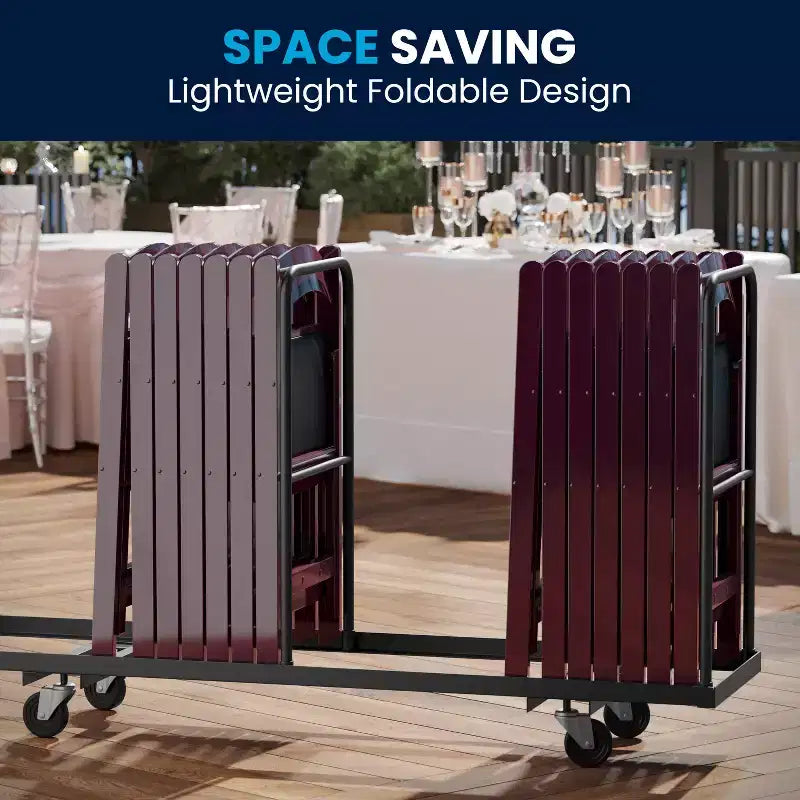 Lot de 2 chaises pliantes en résine, capacité de charge de 360 kg, chaises événementielles intérieures/extérieures