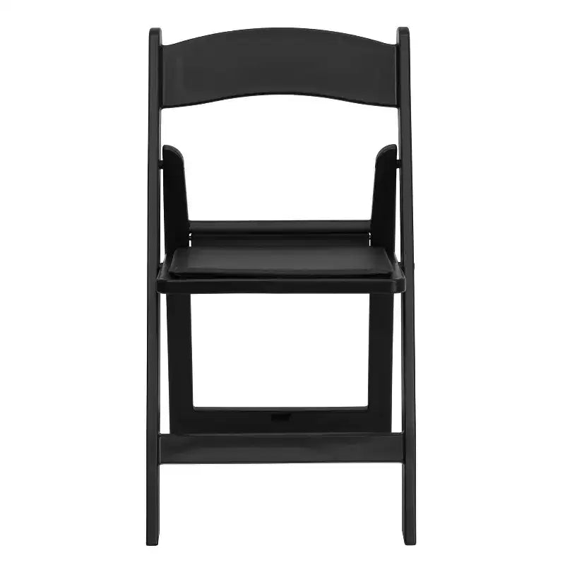 Lot de 2 chaises pliantes en résine, capacité de charge de 360 kg, chaises événementielles intérieures/extérieures