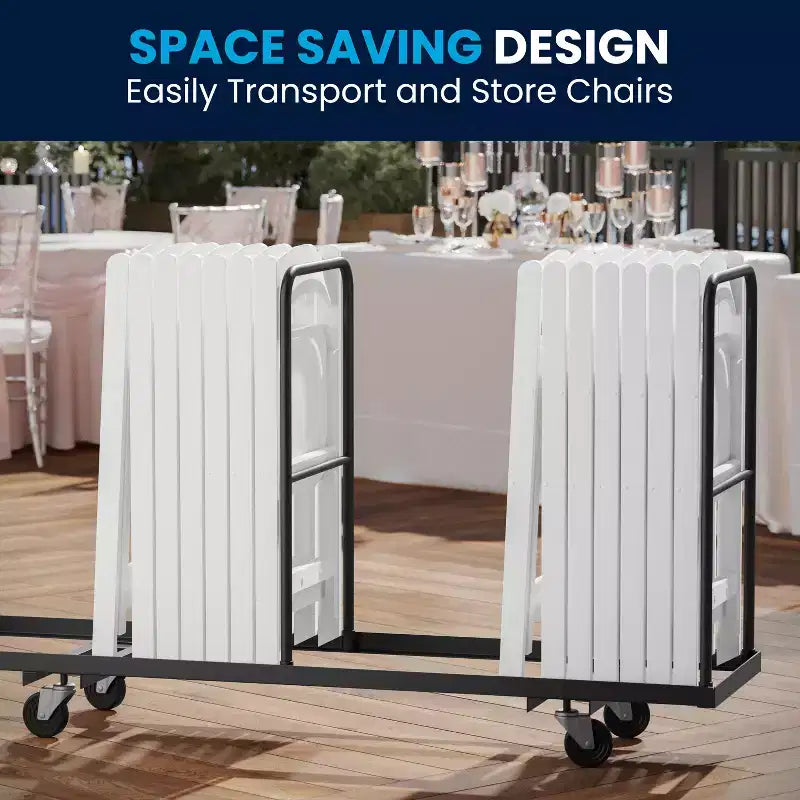Lot de 2 chaises pliantes en résine, capacité de charge de 360 kg, chaises événementielles intérieures/extérieures