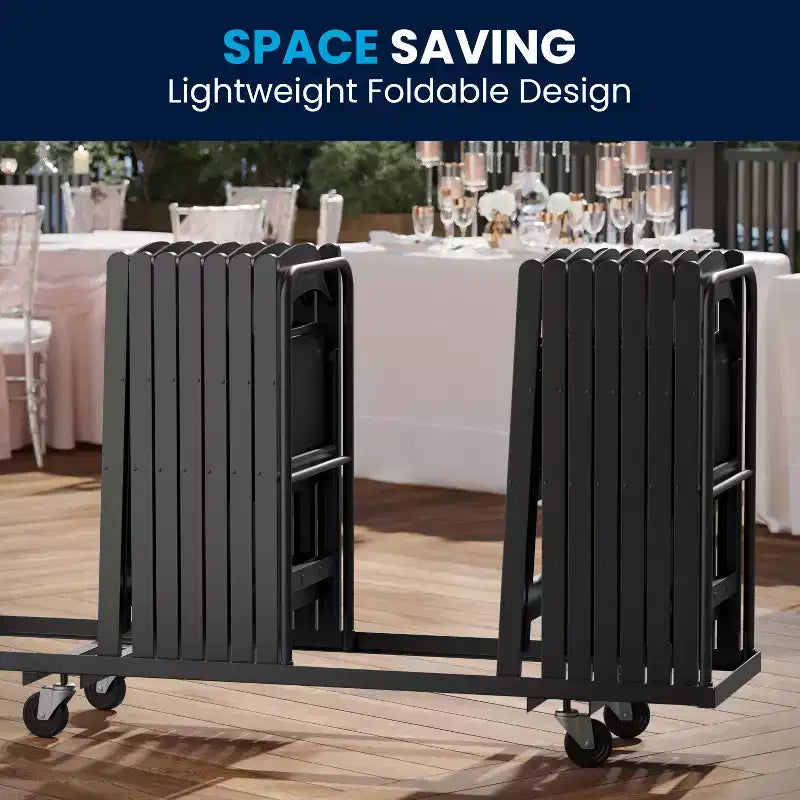 Lot de 2 chaises pliantes en résine, capacité de charge de 360 kg, chaises événementielles intérieures/extérieures