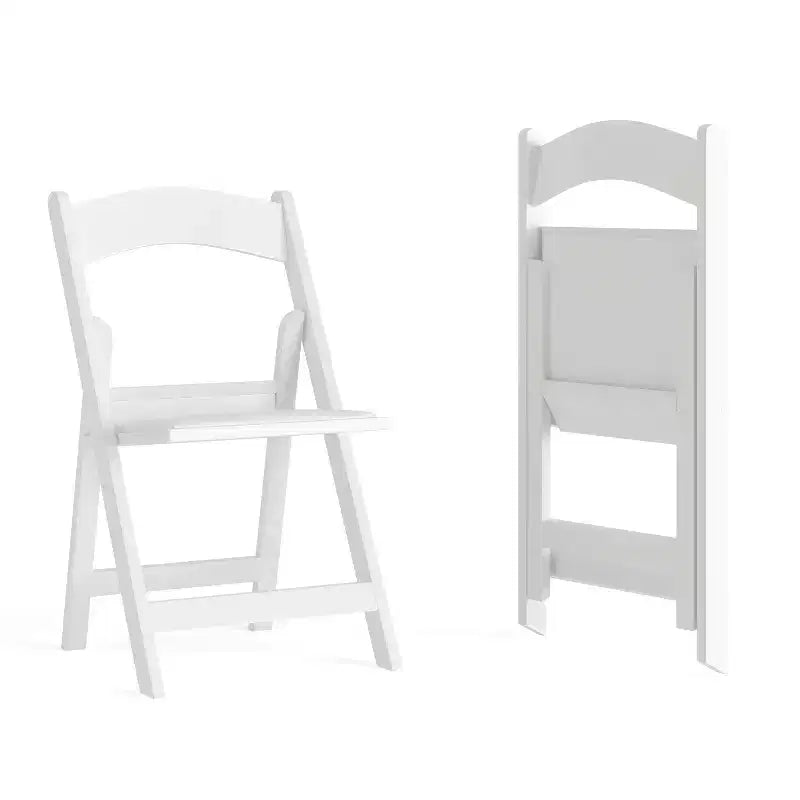 Lot de 2 chaises pliantes en résine, capacité de charge de 360 kg, chaises événementielles intérieures/extérieures