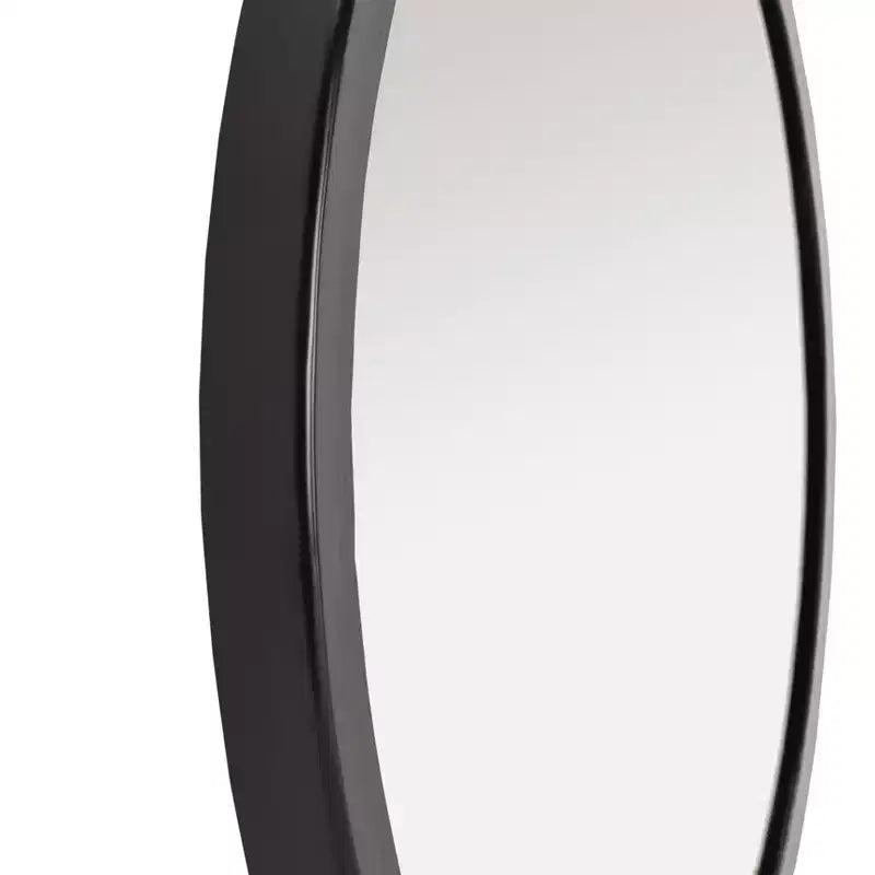 Miroir mural rond noir mat, 20 x 20 pouces, cadre en fer et MDF