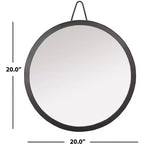 Miroir mural rond noir mat, 20 x 20 pouces, cadre en fer et MDF