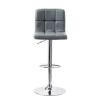 Tabouret de bar pivotant réglable en hauteur avec assise en similicuir et piétement chromé