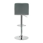 Tabouret de bar pivotant réglable en hauteur avec assise en similicuir et piétement chromé