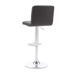 Tabouret de bar pivotant réglable en hauteur avec assise en similicuir et piétement chromé