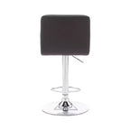 Tabouret de bar pivotant réglable en hauteur avec assise en similicuir et piétement chromé