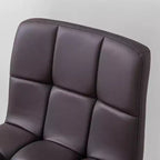 Tabouret de bar pivotant réglable en hauteur avec assise en similicuir et piétement chromé