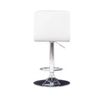 Tabouret de bar pivotant réglable en hauteur avec assise en similicuir et piétement chromé