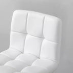 Tabouret de bar pivotant réglable en hauteur avec assise en similicuir et piétement chromé